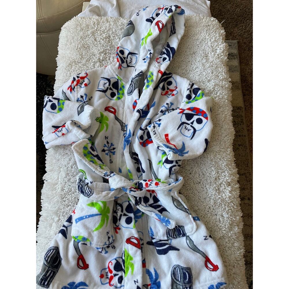 Steve Swim Boys Sz. 4/5 Hooded Terrycloth Robe. Cute, Exc. Condition